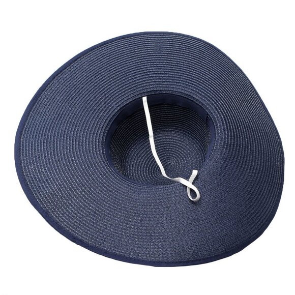 Large Brim Hat Peacock Feathers Floral Queens Plate Horse Race Summer Parties - Picture 11 of 12